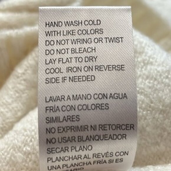 Artisan Crafted Cream Floral Embroidered Bell Sleeve Crewneck Pullover Sweater - Picture 8 of 8